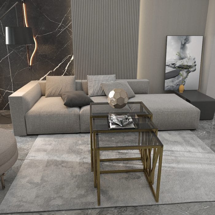 ⁦تربيزة متداخلة روند⁩ - الصورة ⁦3⁩